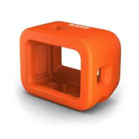 Accessorio galleggiante Floaty di GoPro per fotocamere Hero 13 e Hero 12, colore arancio. Vista frontale